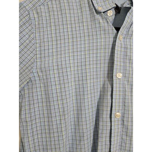 Van Heusen small men's blue plaid button up short sleeve shirt - Picture 2 of 9